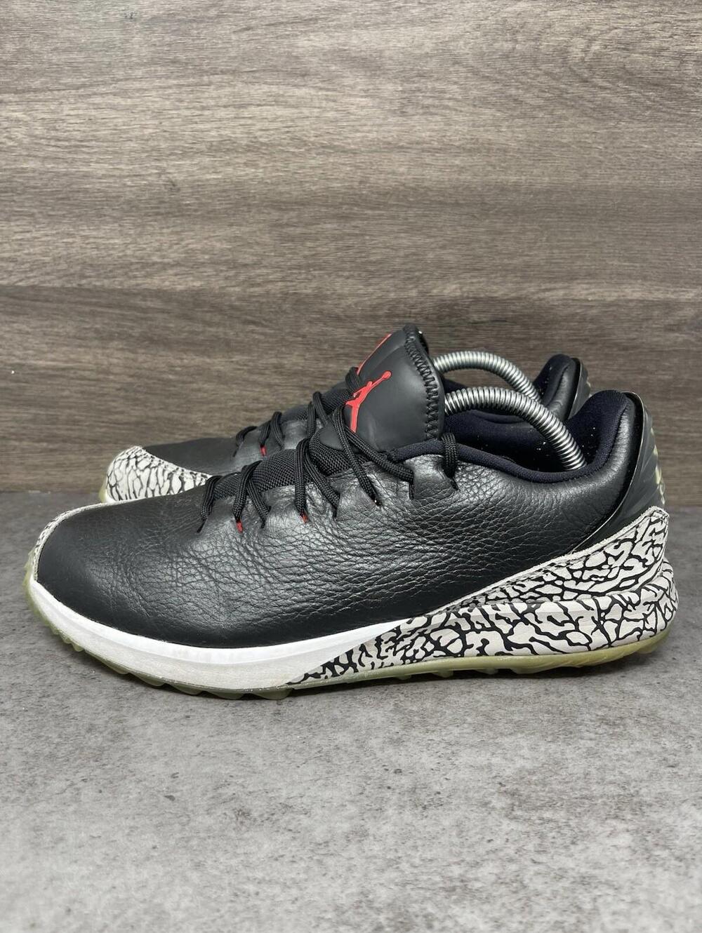 Air Jordan ADG Golf Shoes Mens Size 8.5 Black Cement Spikeless AR7995-001